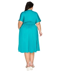 L I V D Plus Cyra Empire Midi Dress