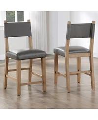 Macai 2-Pc. Faux Leather Counter Height Chair Set