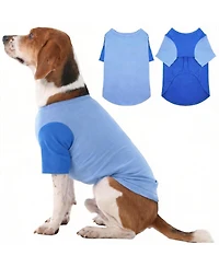 Aronkl 2 Pack Breathable Cotton Spandex Dog T-shirts for Year-Round Comfort