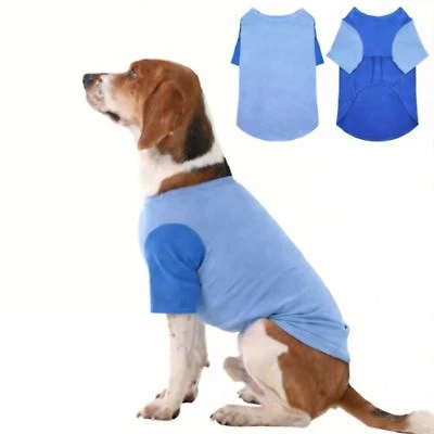 Aronkl 2 Pack Breathable Cotton Spandex Dog T Shirts For Year Round Comfort