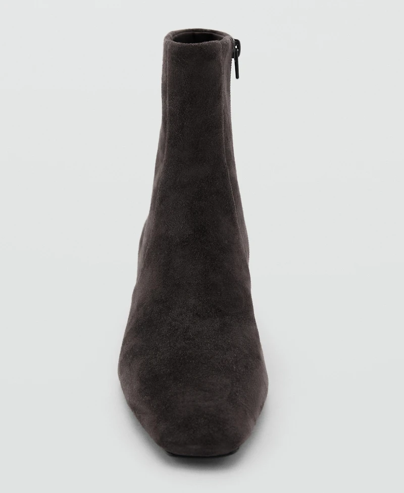Mango Women's Block Heel Suede Ankle Boots