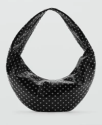 Mango Women's Oval Studded Shoulder Bag