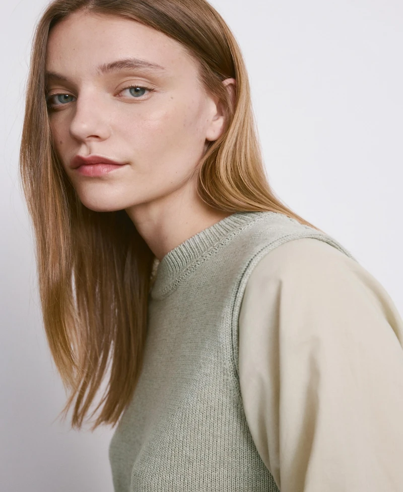 Mango Women's Combined Knitted Sweater