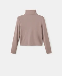 Mango Women's Fitted Turtleneck T-Shirt