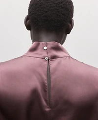 Mango Women's Satin Silk Blouse