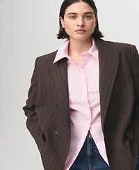 Mango Women's Double-Breasted Pinstripe Suit Blazer