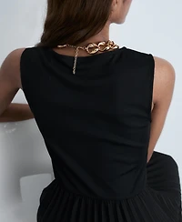 Mango Women's Pleated Long Dress