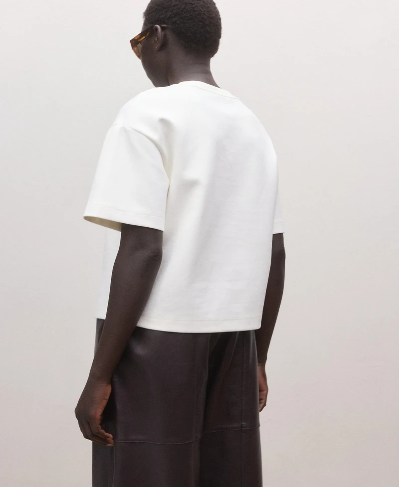 Mango Women's Short-Sleeved Cotton T-Shirt