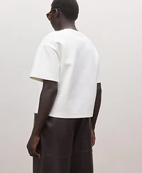 Mango Women's Short-Sleeved Cotton T-Shirt