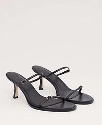 Mango Women's Leather Strappy Buckle Sandals