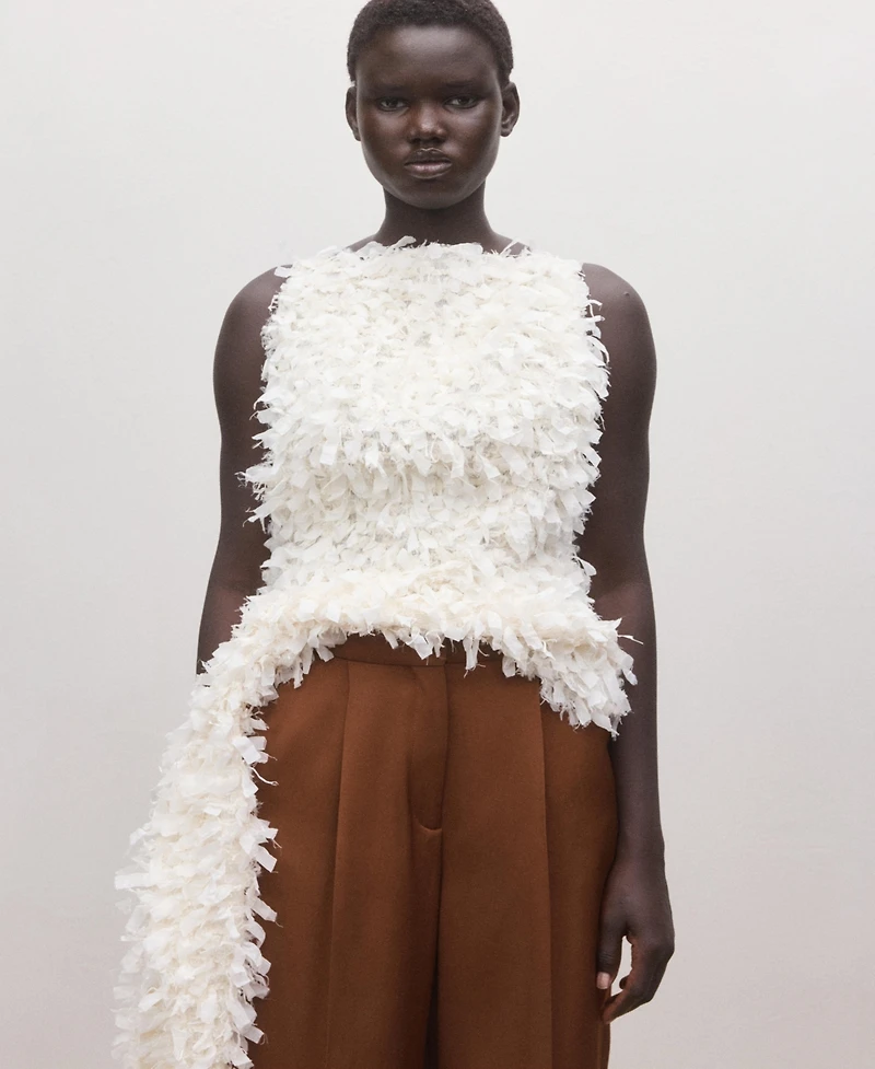 Mango Women's Straight Low-Rise Suit Pants