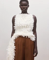 Mango Women's Straight Low-Rise Suit Pants