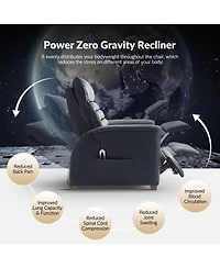 Bernhard Modern Dual Motor Genuine Leather Power Zero Gravity Recliner