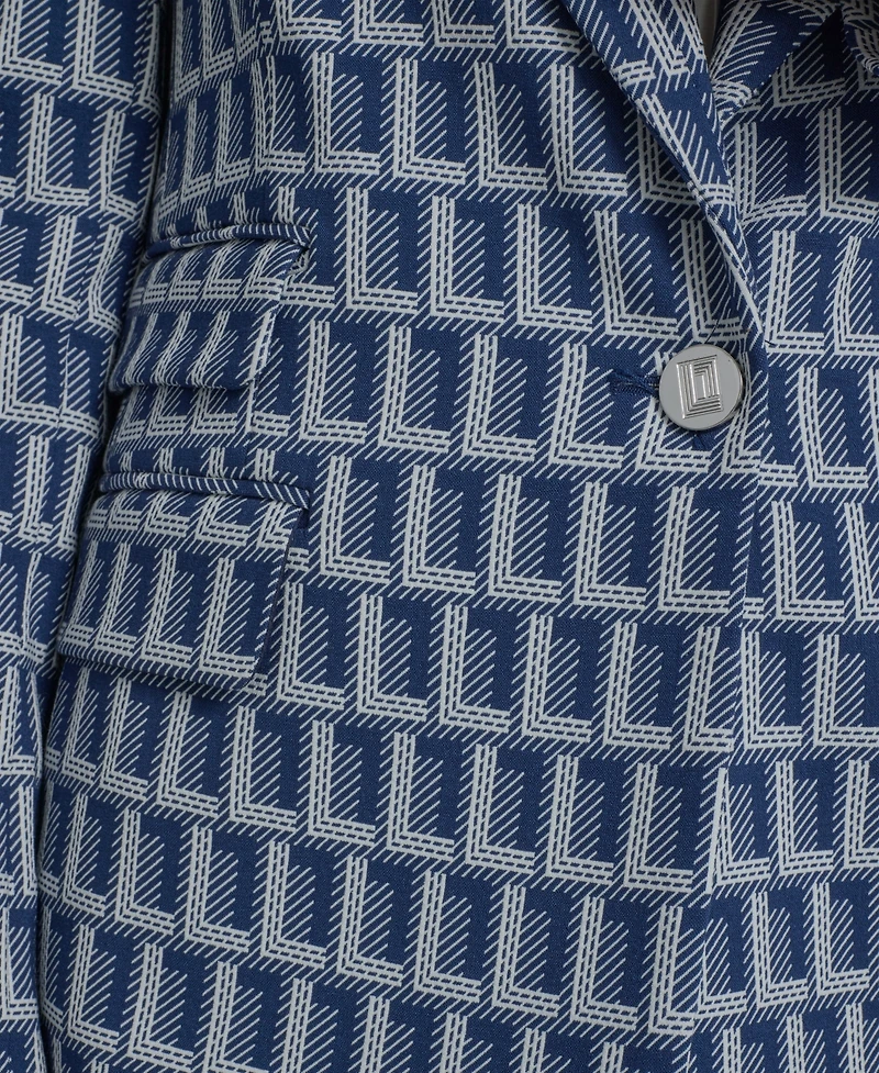 Karl Lagerfeld Paris Women's One-Button Patterned Jacket