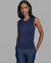 Karl Lagerfeld Paris Women's Crew Neck Knit Top