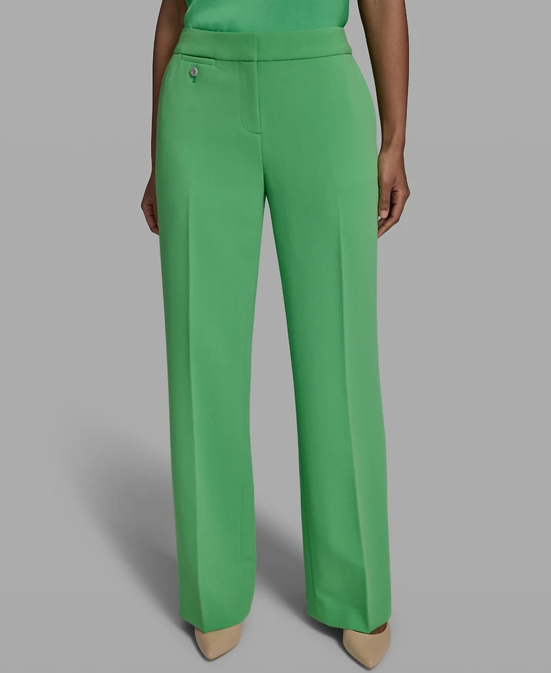 Karl Lagerfeld Paris Women's Flare Front-Zipper Pants