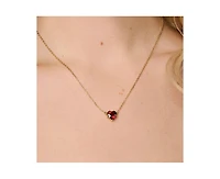 Little Sky Stone Libi Garnet Heart Necklace