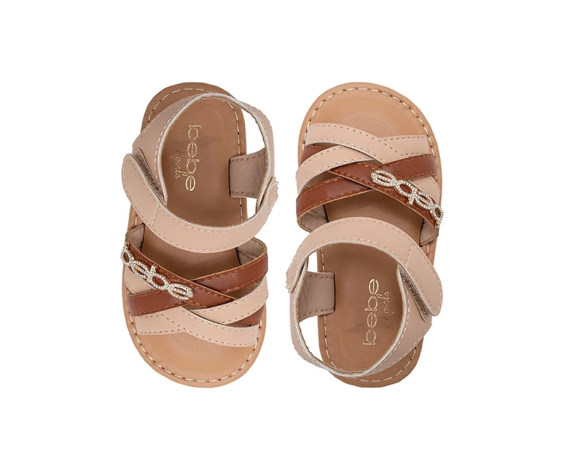 Bebe Big Girls Sandals – Cute Flat Adjustable Summer Strappy Sandals