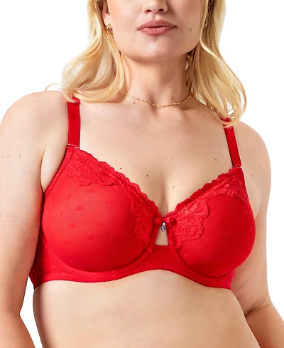 Curvy Couture Women's Sheer Whisper Unlined Underwire Bra