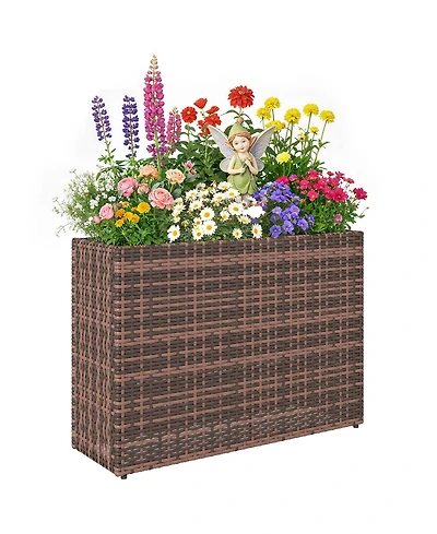 Outsunny Raised Garden Bed with Adjustable Foot Pads,
