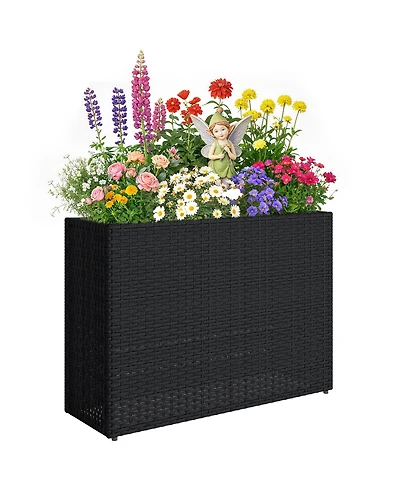 Outsunny Raised Garden Bed with Adjustable Foot Pads,