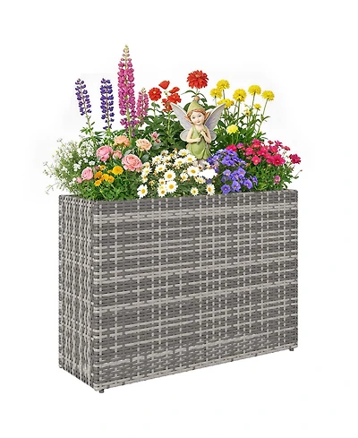 Outsunny Raised Garden Bed with Adjustable Foot Pads,