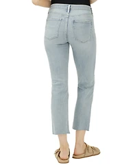 Silver Jeans Co. Women's Most Wanted Mid-Rise Cropped Straight-Leg Luxe Stretch