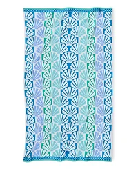The Beach House Shell Stripe Cotton Beach Towel, 40" x 70"