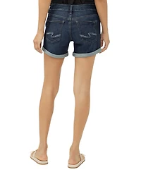 Silver Jeans Co. Women's Boyfriend Mid-Rise Luxe Stretch Shorts