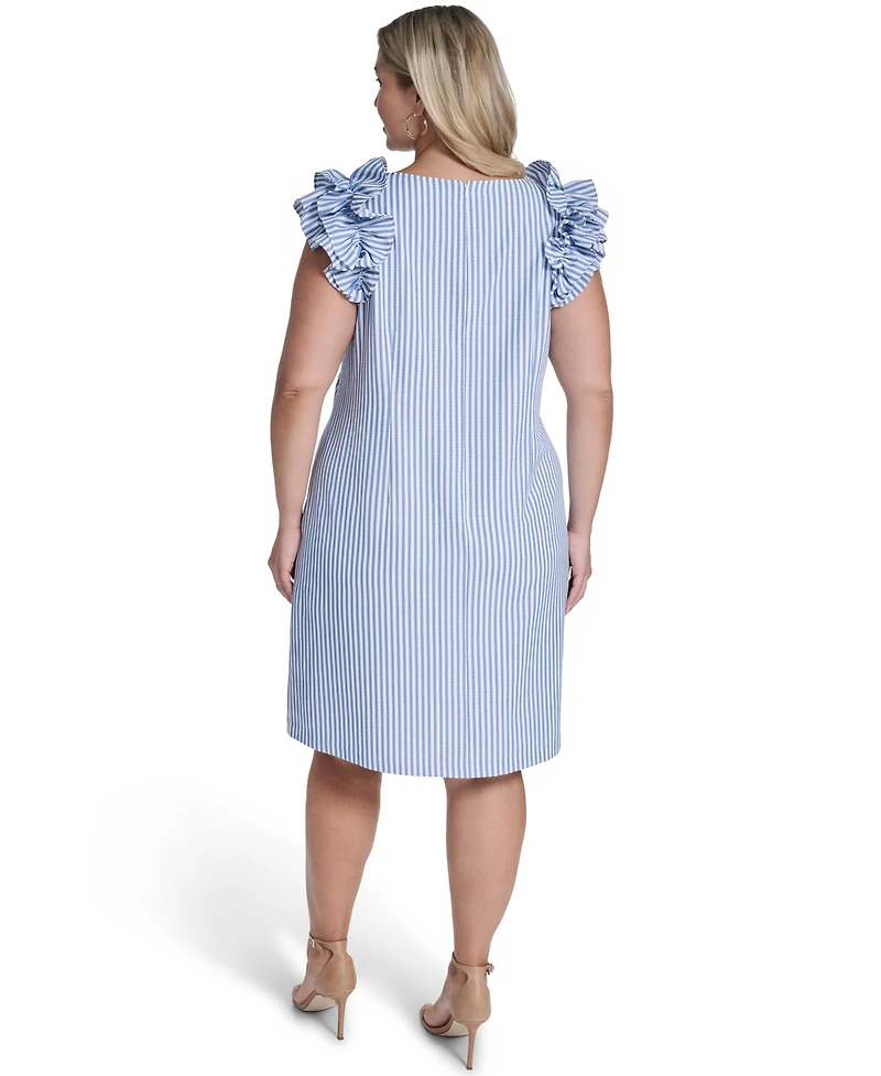 Jessica Howard Plus Jewel-Neck Sheath Dress