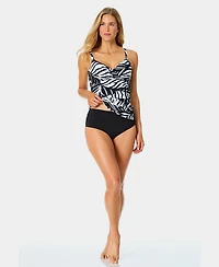 Anne Cole Women's Underwire Surplice Tri Tankini Top