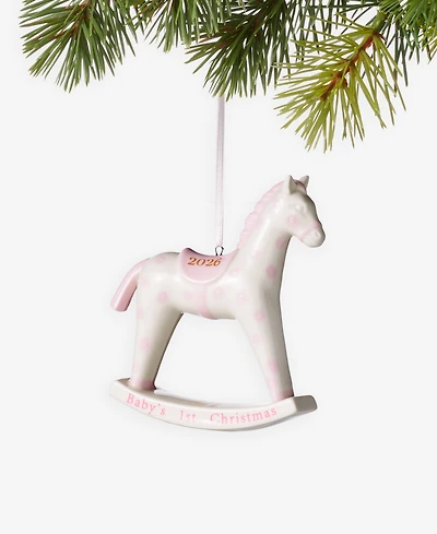 Holiday Lane Baby's First Pink Horse With Baby's 1st Christmas 2026 Ornament, Macy's Exclusive