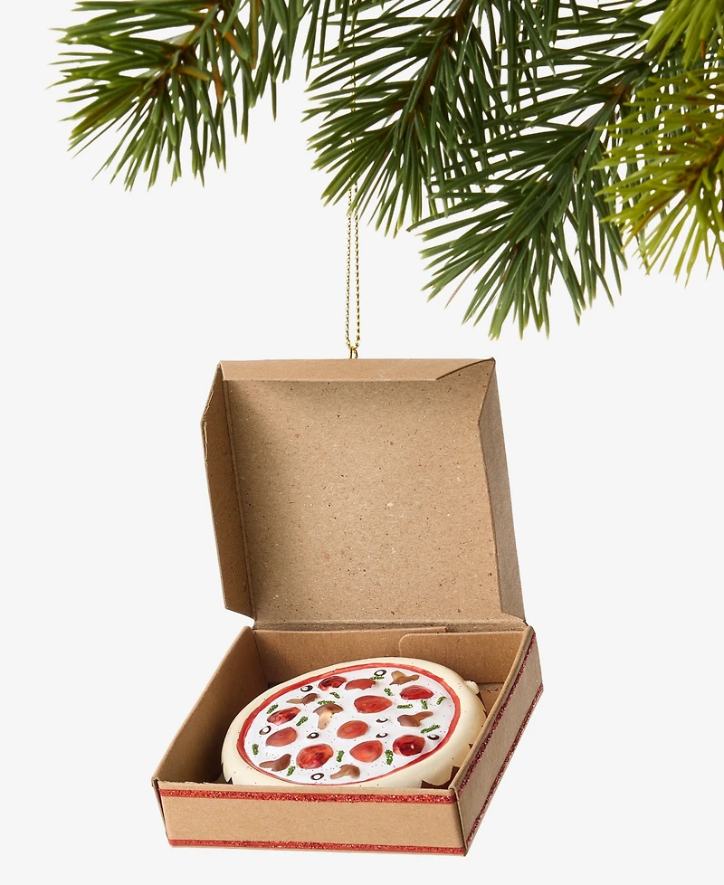 Holiday Lane Foodie & Spirits Pizza Box Ornament, Macy's Exclusive