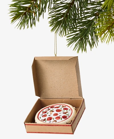 Holiday Lane Foodie & Spirits Pizza Box Ornament, Macy's Exclusive