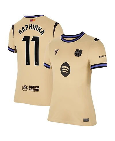 Nike Women's Raphinha Gold Barcelona 2025/26 Away Stadium Replica Jersey