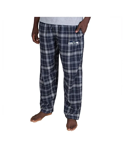 Concepts Sport Men's Navy Seattle Seahawks Ultimate Plaid Flannel Pants