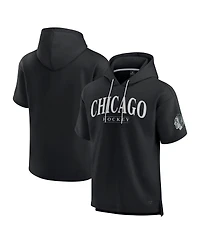 Fanatics Men's Black Chicago Blackhawks Elements Ready Short Sleeve Pullover Hoodie