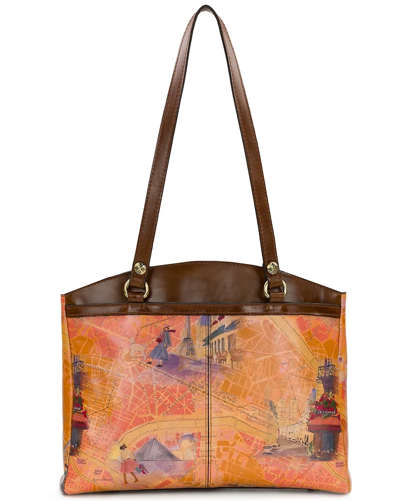 Patricia Nash Poppy Large Leather Tote Bag