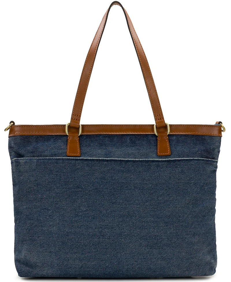 Patricia Nash Nadine Medium Denim Crossbody Tote Bag