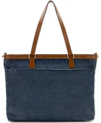 Patricia Nash Nadine Medium Denim Crossbody Tote Bag