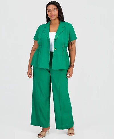 Tahari Asl Women's Mid-Rise Wide-Leg Pants