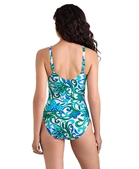 ShapeSolver Sport by Mimi Flamingo Women's Brynn Twist One-Piece Swimsuit