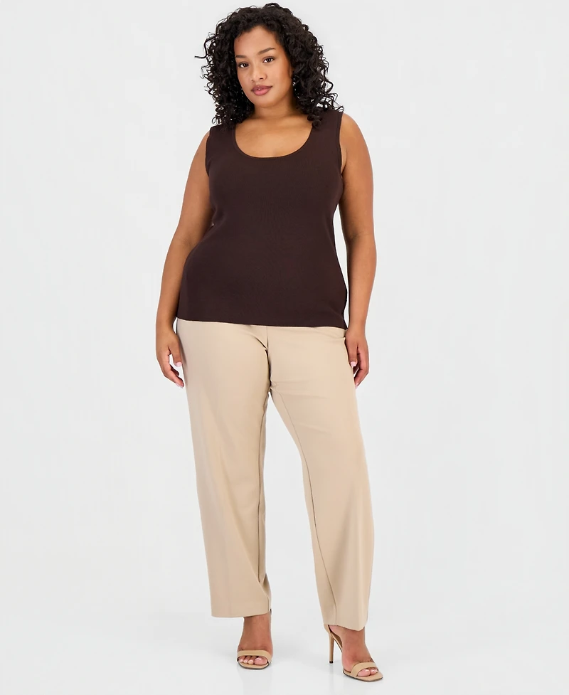 Tahari Asl U-Neck Sleeveless Sweater