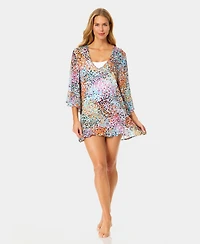 Anne Cole Women's Bell-Sleeve Flounce Swim Tunic