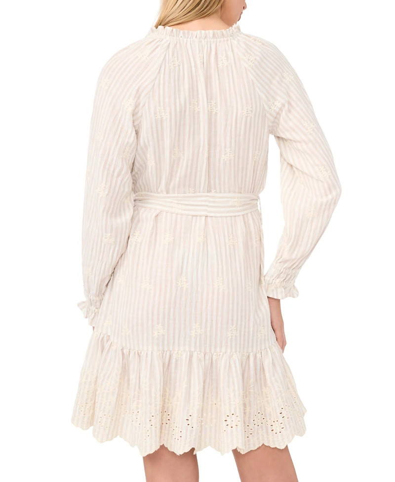 Vince Camuto Women's Ruffle Puff-Sleeve Mini Dress