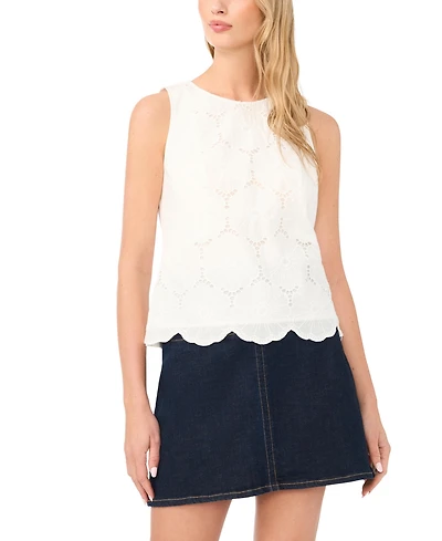 Vince Camuto Women's Embroidered Sleeveless Blouse