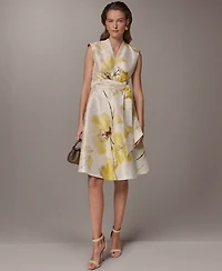 Donna Karan New York Women's A-Line Floral Midi Dress