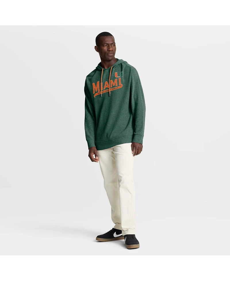 Fanatics Men's Green Miami Hurricanes Hometown Premium Huddle Up Long Sleeve Hoodie T-Shirt