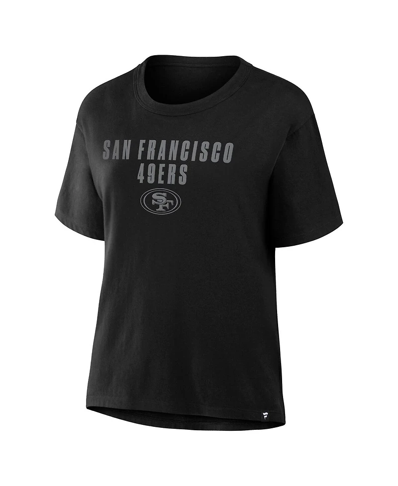 Fanatics Women's Black San Francisco 49ers Blackout Kneel Down Legacy T-Shirt