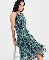 Connected Petite Sleeveless Fit & Flare Dress